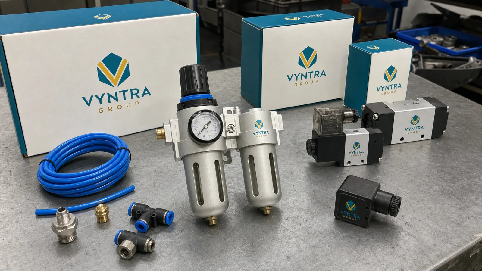 Pneumatic valves and FRL units product reference